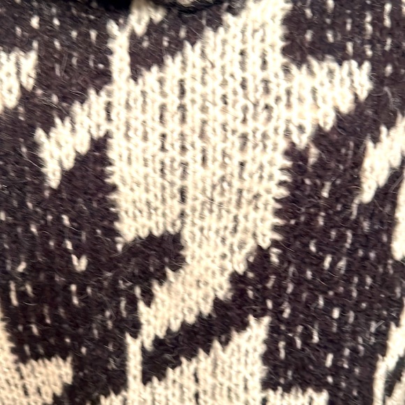 ELAN Houndstooth SWEATER Chunky Cowl Neck Balloon Slouch Sleeves Size MEDIUM - Picture 5 of 9